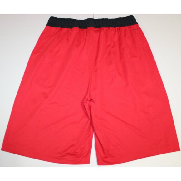 Mens Adidas Aeroready 3 Stripes Athletic Fitness Basketball Shorts XL Red Black - Picture 4 of 4
